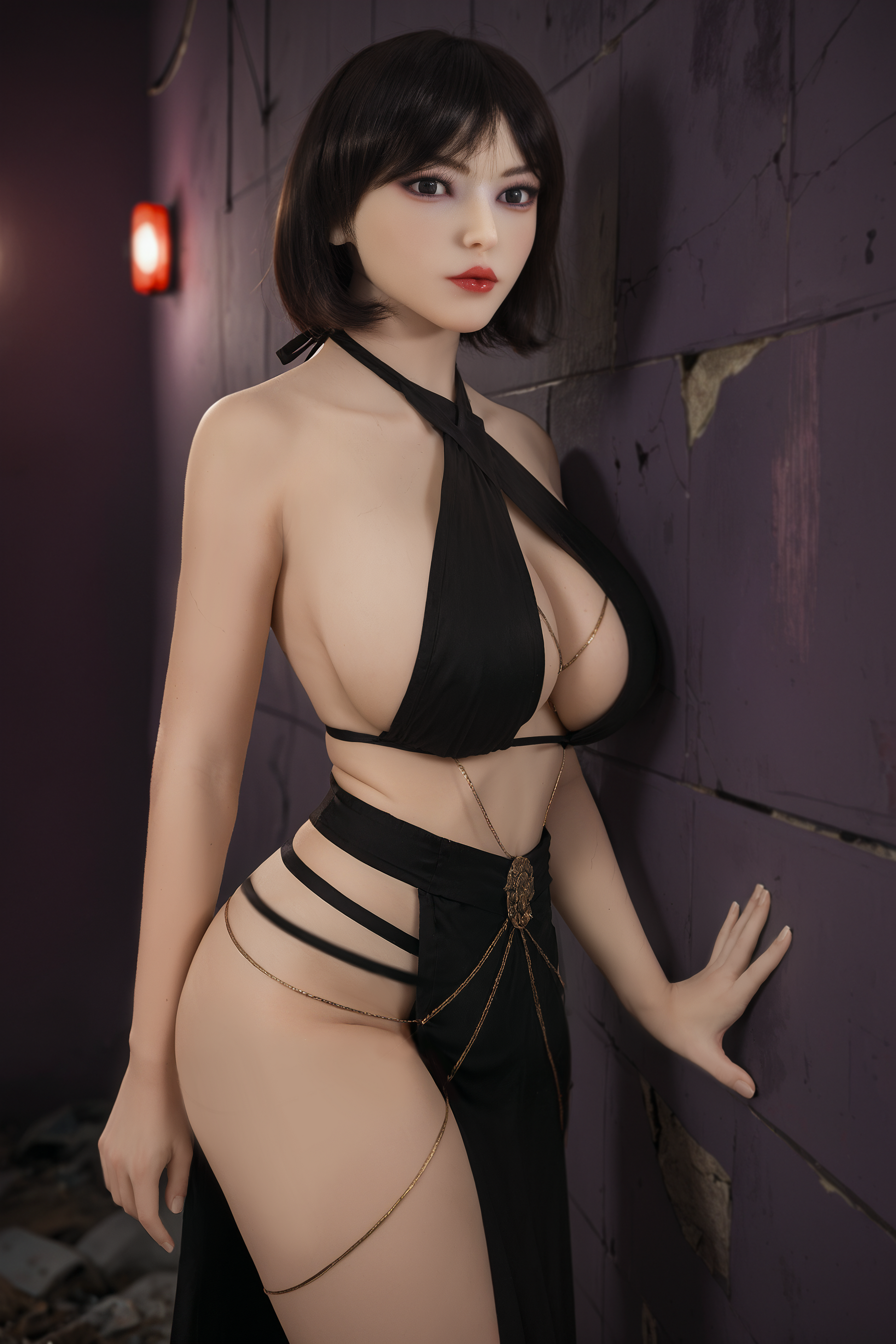 Eline 153cm curvy AIBEI TPE doll with head 237 — styled view 4