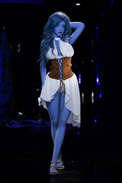 Elowen 160cm full-bust AIBEI TPE doll with head 225 in blue — view 1