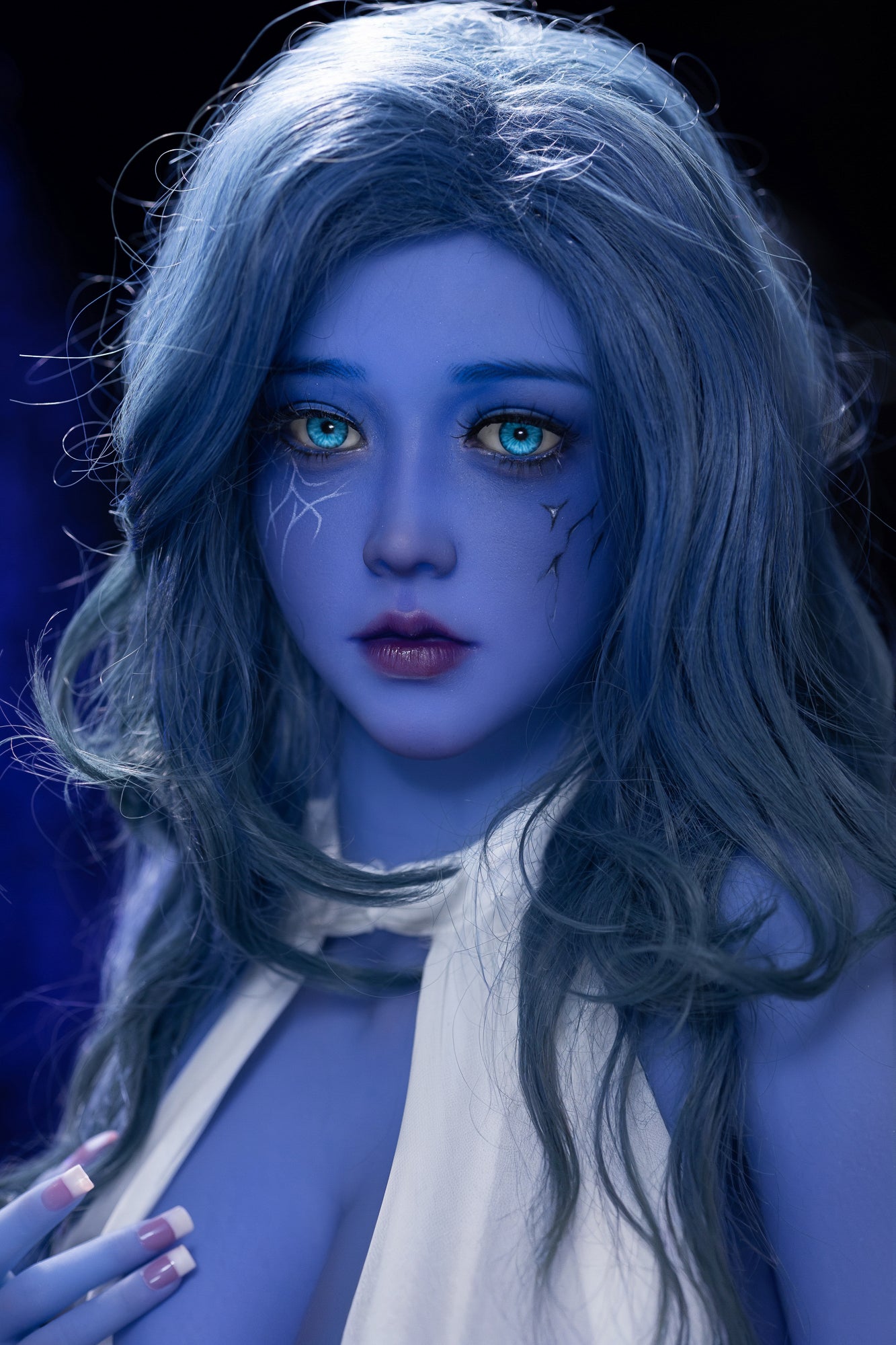 Elowen 160cm full-bust AIBEI TPE doll with head 225 in blue — view 7